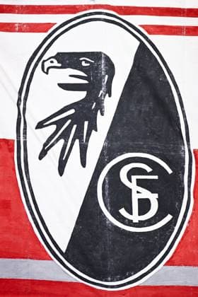 Freiburg banner pictured before a game between Belgian soccer team KRC Genk and German Freiburg, Thursday 12 March 2026 in Genk, the first leg of the 1 16 Finals of the UEFA Europa League tournament. TOM GOYVAERTS TomxGoyvaerts  x167291916x