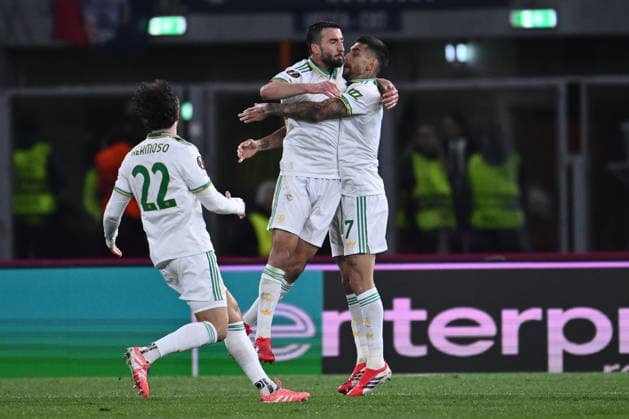 Lorenzo Pellegrini of A.S. Roma celebrates after scoring the goal of 1-1 during the UEFA Europa League Round of 16 first leg football match between between Bologna F.C. and A.S. Roma at the Renato Dall Ara Stadium on March 12, 2026 in Bologna, Italy.  Copyright: xDomenicoxCippitelli IPAxSportx xipa-agency.netx xx IPA_72775644 IPA_Agency_IPA72775644