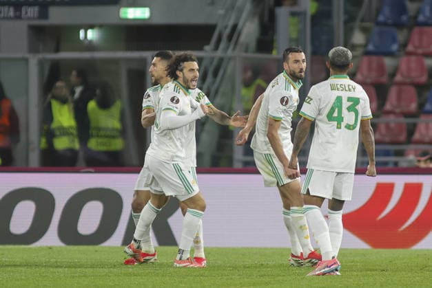Lorenzo Pellegrini of AS Roma celebrates after scoring with team during Bologna FC vs AS Roma, Europa League 2025-26 Round of 16, first leg, game at Renato Dall Ara stadium in Bologna (BO), Italy, on March 12, 2026.  Copyright: xDavidexCasentini IPAxSportx xipa-agency.netx xx IPA_72775715 IPA_Agency_IPA72775715