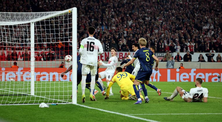 12 03 26 VfB Stuttgart FC Porto Germany, Stuttgart, 12 03 2026, Football, UEFA Europa League, Round of 16, VfB Stuttgart FC Porto Angelo Stiller VfB Stuttgart disallowed goal