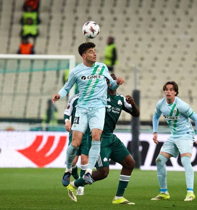 Panathinaikos F.C. v Real Betis UEFA Europa League Marc Roca of Real Betis during the UEFA Europa League Round of 16 First Leg match at the Olympic Stadium (Greece), Marousi 12 03 2026 UK Newspapers OUT Copyright: xYannisxHalasx FIL-23117-0056
