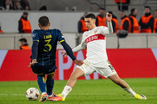12 03 2026, xdaymx, Football UEFA Europa League, VfB Stuttgart FC Porto vl gross foul by Thiago Silva Porto on Bilal El Khannouss Stuttgart DFL DFB REGULATIONS PROHIBIT ANY USE OF PHOTOGRAPHS as IMAGE SEQUENCES and or QUASI VIDEO Stuttgart