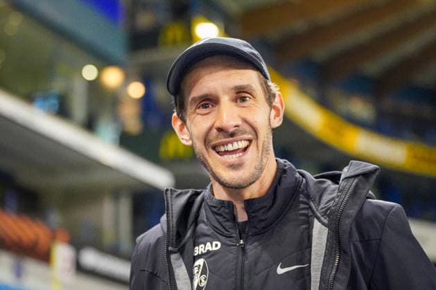 Belgium Football Europa League 2025 2026, Round of 16 KRC Genk vs SC Freiburg Cegeka Arena Genk Julian Schuster SC Freiburg, coach portrait photo, portrait, single shot, portrait Copyright: xJOERANxSTEINSIEKx