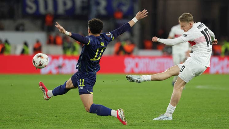 12 03 2026, Stuttgart, Football UEFA Europa League, Season 2025 2026, VfB Stuttgart vs FC Porto, Chris Führich VfB