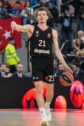 Basketball, Euroleague, 20260312, FC Bayern Munich Anadolu Efes Istanbul In the picture Justus HOLLATZ Bayern, 21 Munich SAP Garden Bayern Germany Copyright: Passion2Press.dex xMarkusxFischex