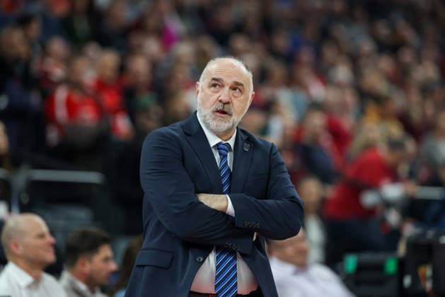 Pablo Laso Anadolu Efes Istanbul, Head Coach , GER, FC Bayern Basketball vs Anadolu Efes Istanbul, Basketball, Euroleague, Matchday 31, Season 2025 2026, 12 03 2026, GER, FC Bayern Basketball vs Anadolu Efes Istanbul, Basketball, Euroleague, Matchday 31, Season 2025 2026, 12 03 2026 Munich Copyright: xEibner-Pressefoto JennixMaulx EP_JML