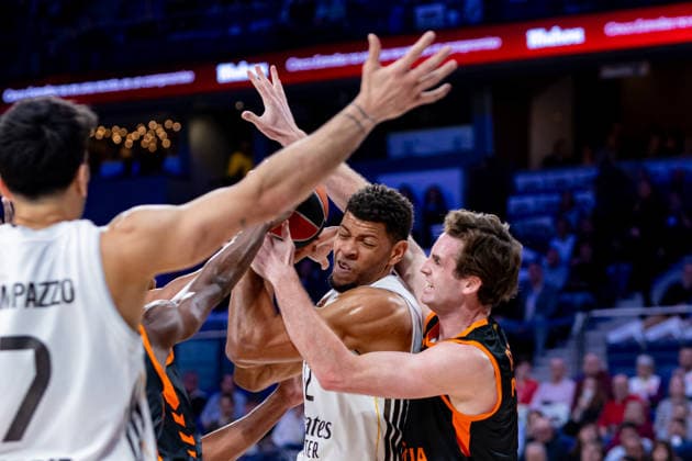 ESP Real Madrid v Valencia Basket Euroleague Edy Tavares of Real Madrid during the Euroleague match, between Real Madrid and Valencia Basket played at Movistar Arena Stadium on March 12, 2026 in Madrid Spain Madrid Spain Basketball Copyright: xAlbaxPachecox xAgenciaxLOFx