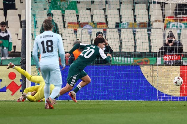 Panathinaikos F.C. v Real Betis UEFA Europa League Vicente Taborda of Panathinaikos F.C. celebrates scoring a goal during the UEFA Europa League Round of 16 First Leg match at the Olympic Stadium (Greece), Marousi 12 03 2026 UK Newspapers OUT Copyright: xYannisxHalasx FIL-23117-0078