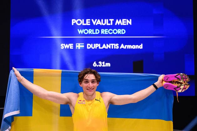 260312 Armand Duplantis of Sweden celebrates after a new world record by clearing 6.31 meters during the pole vault competition Mondo Classic on March 12, 2026 in Uppsala. Photo: Jesper Zerman BILDBYRAN kod JZ JZ0687 friidrott athletics friidrett mondo classic bbeng stavhopp jubel sverige *** 260312 Armand Duplantis of Sweden celebrates after a new world record by clearing 6 31 meters during the pole vault competition Mondo Classic on March 12, 2026 in Uppsala Photo Jesper Zerman BILDBYRAN kod JZ JZ0687 friidrott athletics friidrett mondo classic bbeng stavhopp jubel sverige  Copyright: JESPERxZERMAN BB260312JZ041