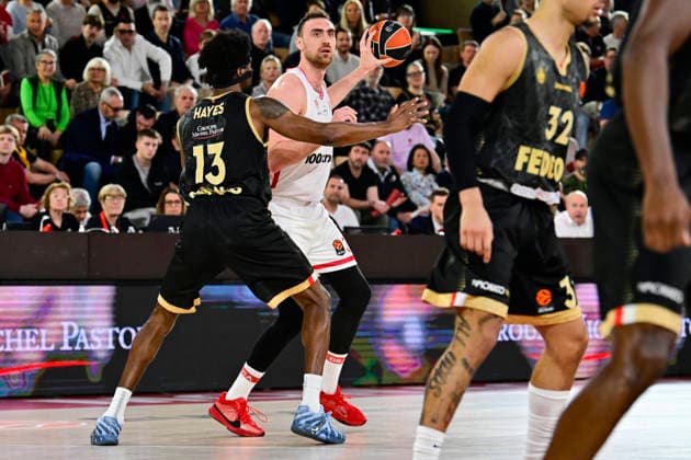 BASKET-BALL : AS Monaco VS Olympiakos - Turkish Airlines EuroLeague - 12 03 2026 Nikola Milutinov (Olympiakos) - Turkish Airlines EuroLeague match between AS Monaco and Olympiakos on March 12, 2026 at the Gaston-MÃ decin sports hall in Monaco MonacoMonaco  Copyright: xWilliamxCannarellax