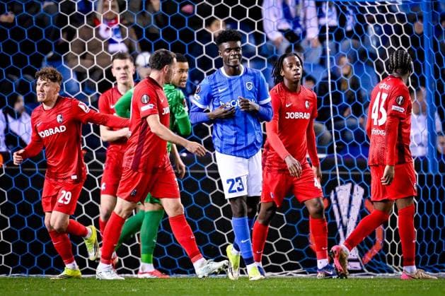 KRC Genk v Freiburg - UEFA Europa League GENK, BELGIUM - MARCH 12 : Bibout Aaron forward of KRC Genk during the UEFA Europa League 2025 26 round of 16 match first leg between KRC Genk and Freiburg on March 12, 2026 in Genk, Belgium, 12 03 2026  Copyright: xTomasxSiskx