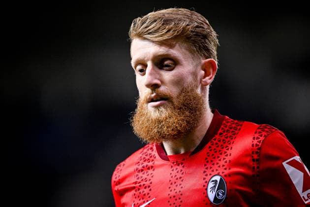 KRC Genk v Freiburg - UEFA Europa League GENK, BELGIUM - MARCH 12 : Jan-Niklas Beste defender of Freiburg during the UEFA Europa League 2025 26 round of 16 match first leg between KRC Genk and Freiburg on March 12, 2026 in Genk, Belgium, 12 03 2026  Copyright: xTomasxSiskx