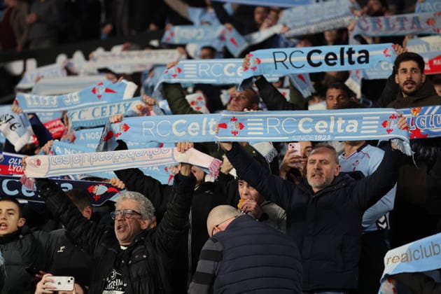 ESP: Real Celta v Olympique Lyonnais, EuropaLeague, 12 March 2026 Fans Of Celta in action during the UEFA Europe League KO poff, 2st leg between Real Club Celta de Vigo and Olympique Lyonnais at Stadium Municipal ABANCA Balaidos on March 12,2026 in Vigo (Spain) (Photo by Luis de la Mata SportPix Sipa USA Vigo Stadium Municipal Balaidos ABANC Galicia Spain Copyright: xLuisxdexlaxMatax xsportPix.org.ux