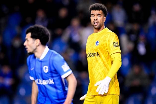 KRC Genk v Freiburg - UEFA Europa League GENK, BELGIUM - MARCH 12 : Lawal Tobias goalkeeper of KRC Genk during the UEFA Europa League 2025 26 round of 16 match first leg between KRC Genk and Freiburg on March 12, 2026 in Genk, Belgium, 12 03 2026  Copyright: xTomasxSiskx