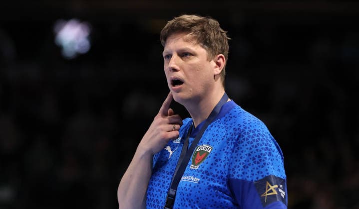 Coach Nicolej Krickau Portrait Portrait Single image close up Sport Handball CL Champions League Champions League Men 14 Matchday Season 2025 2026 12 03 2026 Füchse Berlin vs HBC Nantes in the Max Schmeling Halle