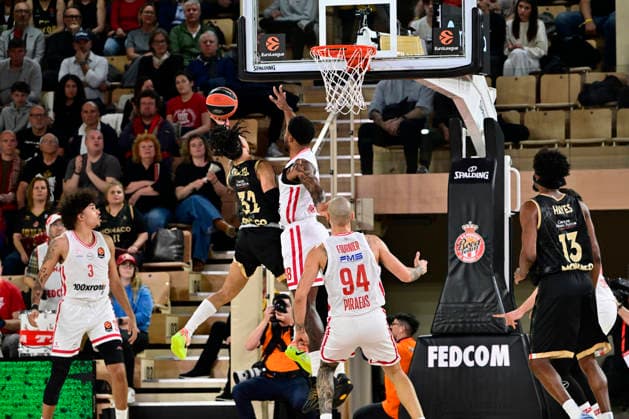 BASKET-BALL : AS Monaco VS Olympiakos - Turkish Airlines EuroLeague - 12 03 2026 Matthew Strazel (ASM) - Turkish Airlines EuroLeague match between AS Monaco and Olympiakos on March 12, 2026 at the Gaston-MÃ decin sports hall in Monaco MonacoMonaco  Copyright: xWilliamxCannarellax