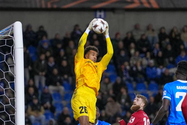 Tobias Lawal KRC Genk, 26 on the ball , Belgium, Football, UEFA Europa League, Round of 16 first leg, 2025 2026, KRC Genk vs SC Freiburg, 12 03 2026, KRC Genk Arena, Cegeka Arena, Genk, Belgium Genk KRC Genk Arena, Cegeka Arena Limburg Belgium Copyright: xArnexAmbergx