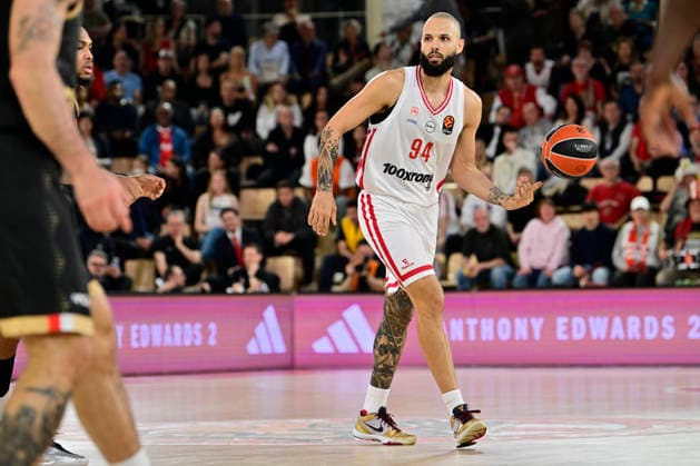 BASKET-BALL : AS Monaco VS Olympiakos - Turkish Airlines EuroLeague - 12 03 2026 Evan Fournier (Olympiakos) - Turkish Airlines EuroLeague match between AS Monaco and Olympiakos on March 12, 2026 at the Gaston-MÃ decin sports hall in Monaco MonacoMonaco  Copyright: xWilliamxCannarellax