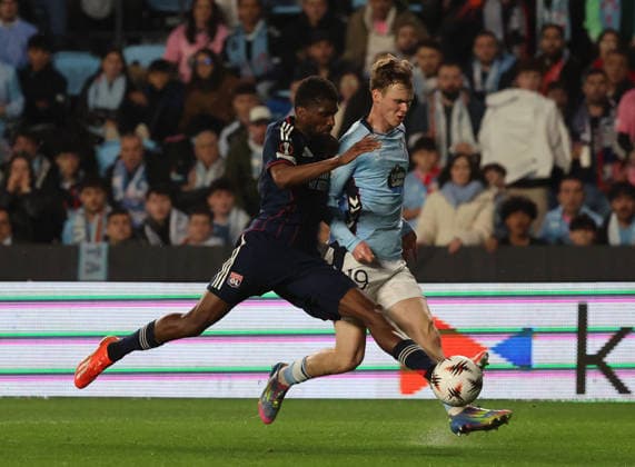 ESP: Real Celta v Olympique Lyonnais, EuropaLeague, 12 March 2026 Wiliot Swedberg of Real Club Celta de Vigoin action during the UEFA Europe League KO poff, 2st leg between Real Club Celta de Vigo and Olympique Lyonnais at Stadium Municipal ABANCA Balaidos on March 12,2026 in Vigo (Spain) (Photo by Luis de la Mata SportPix Sipa USA Vigo Stadium Municipal Balaidos ABANC Galicia Spain Copyright: xLuisxdexlaxMatax xsportPix.org.ux