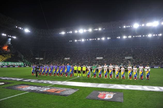 Ferencvaros TC - SC Braga - UEFA Europa League Round Of 16 The teams meet before the Europa League round of 16 first leg match between Ferencvarosi TC and SV Braga in Budapest, Hungary, on March 12, 2026. Budapest Hungary  Copyright: xBalintxSzentgallayx originalFilename:szentgallay-ferencva260312_npyrF.jpg