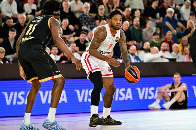 BASKET-BALL : AS Monaco VS Olympiakos - Turkish Airlines EuroLeague - 12 03 2026 Tyrique Jones (Olympiakos) - Turkish Airlines EuroLeague match between AS Monaco and Olympiakos on March 12, 2026 at the Gaston-MÃ decin sports hall in Monaco MonacoMonaco  Copyright: xWilliamxCannarellax