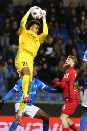 12 03 2026, xrekx, Football UEFA Europa League, KRC Genk SC Freiburg v l Tobias Lawal KRC Genk DFL DFB REGULATIONS PROHIBIT ANY USE OF PHOTOGRAPHS as IMAGE SEQUENCES and or QUASI VIDEO Genk