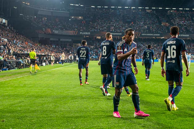 8 Corentin Tolisso, UEFA EUROPE LEAGUE Round 16 Eight Finals First Leg match between RC CELTA VS OLYMPIQUE DE LYON at VIGO Stadium ABANCA BALAIDOS Spain goal celebration Copyright: xLuisxLorenzox