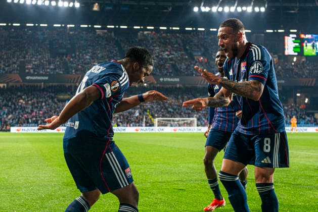 8 Corentin Tolisso, UEFA EUROPE LEAGUE Round 16 Eight Finals First Leg match between RC CELTA VS OLYMPIQUE DE LYON at VIGO Stadium ABANCA BALAIDOS Spain goal celebration Copyright: xLuisxLorenzox