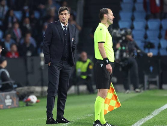 ESP: Real Celta v Olympique Lyonnais, EuropaLeague, 12 March 2026 Paulo Fonseca head coach of Olympique Lyonnais in action during the UEFA Europe League KO poff, 2st leg between Real Club Celta de Vigo and Olympique Lyonnais at Stadium Municipal ABANCA Balaidos on March 12,2026 in Vigo (Spain) (Photo by Luis de la Mata SportPix Sipa USA Vigo Stadium Municipal Balaidos ABANC Galicia Spain Copyright: xLuisxdexlaxMatax xsportPix.org.ux