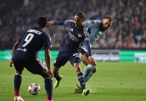 ESP: Real Celta v Olympique Lyonnais, EuropaLeague, 12 March 2026 kango of Lyon in action during the UEFA Europe League KO poff, 2st leg between Real Club Celta de Vigo and Olympique Lyonnais at Stadium Municipal ABANCA Balaidos on March 12,2026 in Vigo (Spain) (Photo by Luis de la Mata SportPix Sipa USA Vigo Stadium Municipal Balaidos ABANC Galicia Spain Copyright: xLuisxdexlaxMatax xsportPix.org.ux