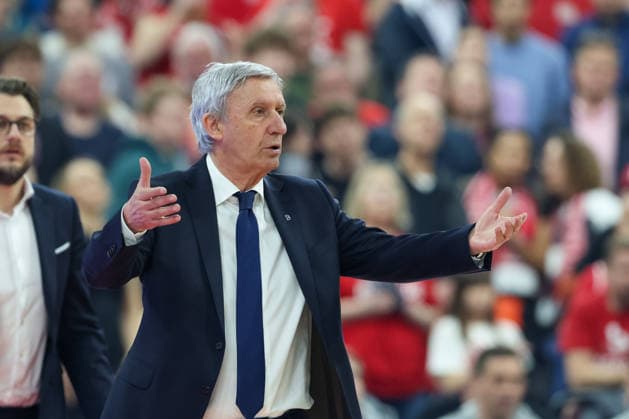 Svetislav Pesic FC Bayern Basketball, Head Coach gesticulates, GER, FC Bayern Basketball vs Anadolu Efes Istanbul, Basketball, Euroleague, Matchday 31, Season 2025 2026, 12 03 2026, GER, FC Bayern Basketball vs Anadolu Efes Istanbul, Basketball, Euroleague, Matchday 31, Season 2025 2026, 12 03 2026 Munich Copyright: xEibner-Pressefoto JennixMaulx EP_JML