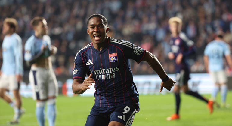 ESP: Real Celta v Olympique Lyonnais, EuropaLeague, 12 March 2026 Endrick of Olympique Lyonnais celebrates your first goal in action during the UEFA Europe League KO poff, 2st leg between Real Club Celta de Vigo and Olympique Lyonnais at Stadium Municipal ABANCA Balaidos on March 12,2026 in Vigo (Spain) (Photo by Luis de la Mata SportPix Sipa USA Vigo Stadium Municipal Balaidos ABANC Galicia Spain Copyright: xLuisxdexlaxMatax xsportPix.org.ux
