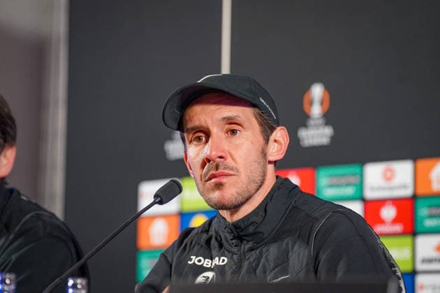 Football, EL, KRC Genk - SC Freiburg, Press conference of the coaches after the match