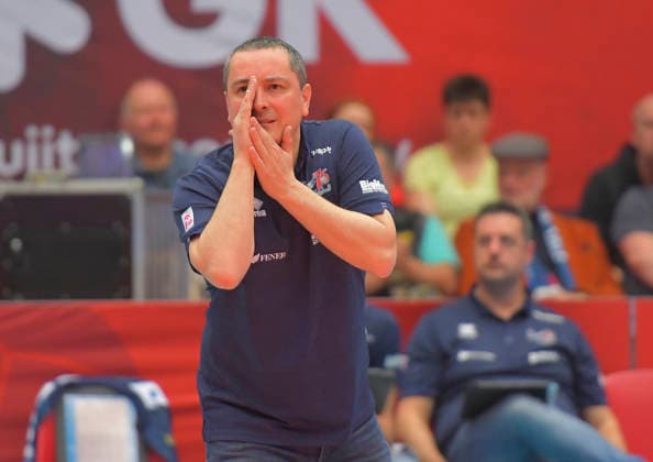 12 3 2026, Chieris head coach Nicola Negro, Volleyball, CEV Cup, semi-final, Dresdner SC Reale Mutua Fenera Chieri, c Dresden