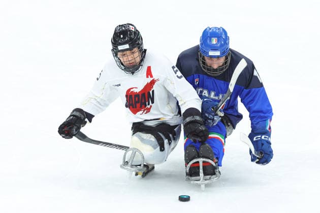 Kazuyoshi Niitsu (JPN), MARCH 12, 2026 - Para Ice hockey, Eishockey : Classification match 5-8th between Italy - Japan during the Milano Cortina 2026 Paralympic Winter games, Winterspiele,Spiele, Summer games at Milano Santagiulia Ice Hockey Arena in Milano, Italy. Noxthirdxpartyxsales  aflo_323252029