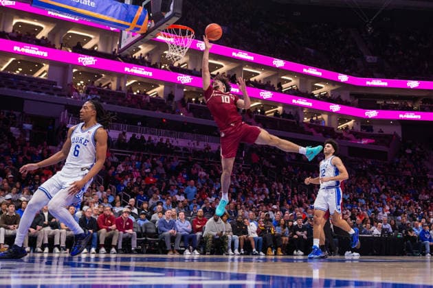 ACC Mens Basketball Championship: Florida State Vs Duke Mar 12 March 12, 2026: Florida State Seminoles guard Lajae Jones (10) goes to the basket against the Duke Blue Devils in the first half of the 2026 ACC Men s Basketball Championship at Spectrum Center in Charlotte, NC. (Scott Kinser CSM) (Credit Image: Â Scott Kinser Cal Media) Charlotte Nc United States EDITORIAL USE ONLY Copyright: xx ZUMA-20260312_zma_c04_156.jpg ScottxKinserx csmphotothree479767