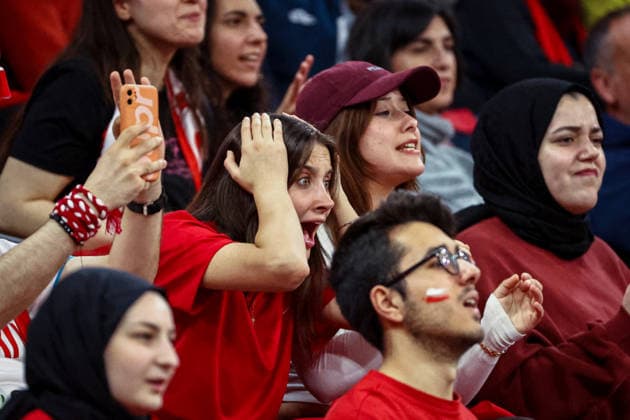 Turkiye vs Argentina Women s Basketball World Cup 2026 Qualifying Tournaments Turkiye fans in the stands during the Women s Basketball World Cup 2026 Qualifying Tournaments Groupe Phase - Group A between Turkiye national team, Nationalteam and Argentina National Team at Turkcell Basketball Development Center on March 12, 2026 in Istanbul, Turkey. Istanbul Istanbul Turkey Copyright: xBurakxBasturkx