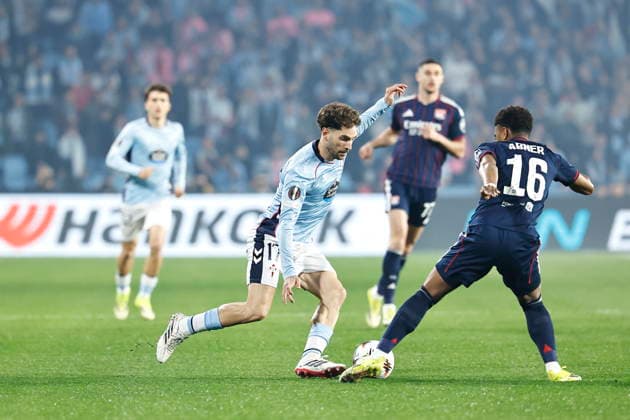 Javi Rueda (Celta), MARCH 12, 2026 - Football Soccer : UEFA Europa League Round of 16 1st leg match between RC Celta de Vigo - Olympique Lyonnais at the Estadio Balaidos in Vigo, Spain. Noxthirdxpartyxsales  aflo_323269893