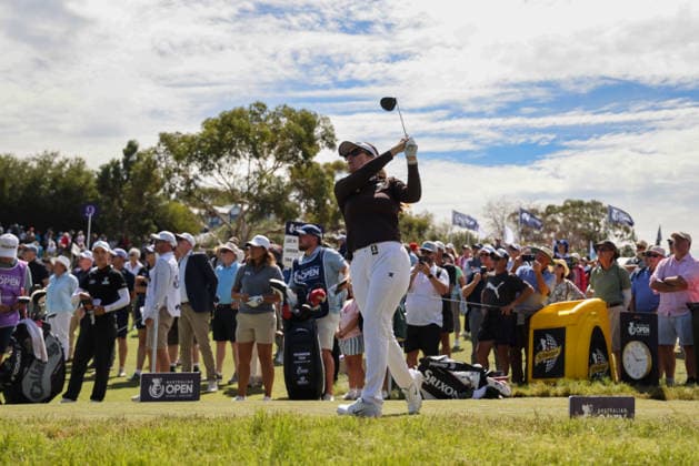 GOLF AUSTRALIAN OPEN WOMEN, Hannah Green of Australia during the 2026 Women s Australian Open at Kooyonga Golf Club in Adelaide, Friday, March 13, 2026. ( NO ARCHIVING, EDITORIAL USE ONLY ADELAIDE SA AUSTRALIA  Copyright: xMATTxTURNERx 20260313170892116302