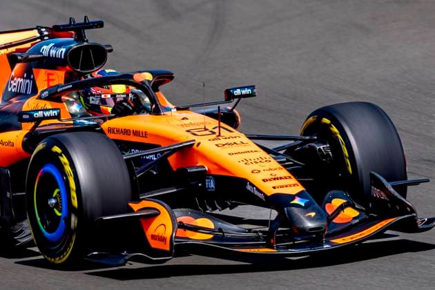 SHANGHAI ï¿½ Formula 1 driver Oscar Piastri of McLaren Mastercard Formula 1 Team during the Formula 1 China Shanghai free practice and sprint qualifying at the Shanghai International Circuit on March 13, 2025 in Shanghai, China Photo by DeFodi Images