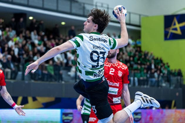 March 12, 2026, Pavilhão Multiusos de Odivelas, Lisbon, Portugal, EHF Champions League 2025 26 Sporting CP vs CS Dinamo Bucuresti Víctor Romero of Sporting CP Copyright: HMBxMedia CarlosxSilva