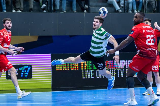 March 12, 2026, Pavilhão Multiusos de Odivelas, Lisbon, Portugal, EHF Champions League 2025 26 Sporting CP vs CS Dinamo Bucuresti Filipe Monteiro of Sporting CP Copyright: HMBxMedia CarlosxSilva