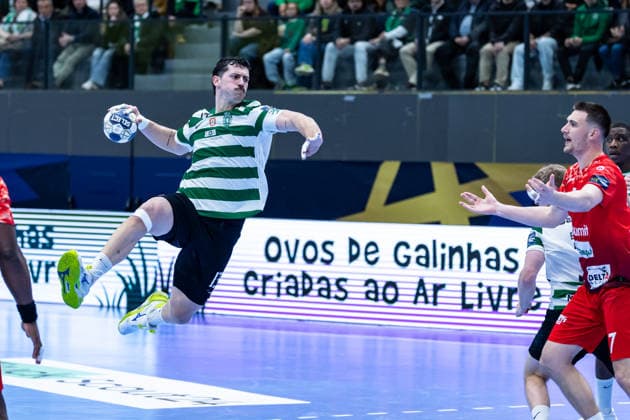 March 12, 2026, Pavilhão Multiusos de Odivelas, Lisbon, Portugal, EHF Champions League 2025 26 Sporting CP vs CS Dinamo Bucuresti Salvador Salvador of Sporting CP Copyright: HMBxMedia CarlosxSilva