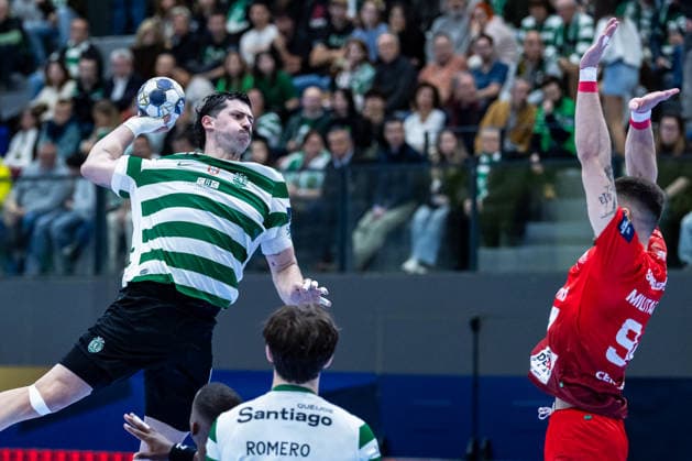 March 12, 2026, Pavilhão Multiusos de Odivelas, Lisbon, Portugal, EHF Champions League 2025 26 Sporting CP vs CS Dinamo Bucuresti Salvador Salvador of Sporting CP Copyright: HMBxMedia CarlosxSilva