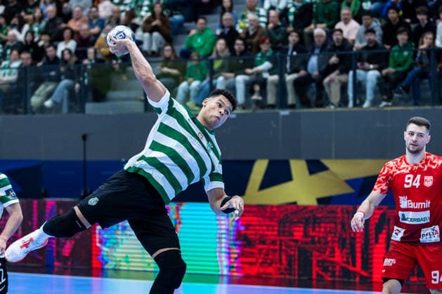 March 12, 2026, Pavilhão Multiusos de Odivelas, Lisbon, Portugal, EHF Champions League 2025 26 Sporting CP vs CS Dinamo Bucuresti Edy Silva of Sporting CP Copyright: HMBxMedia CarlosxSilva