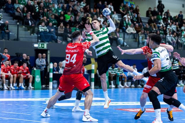 March 12, 2026, Pavilhão Multiusos de Odivelas, Lisbon, Portugal, EHF Champions League 2025 26 Sporting CP vs CS Dinamo Bucuresti Francisco Costa of Sporting CP Copyright: HMBxMedia CarlosxSilva