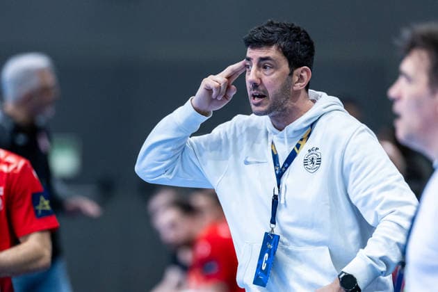 March 12, 2026, Pavilhão Multiusos de Odivelas, Lisbon, Portugal, EHF Champions League 2025 26 Sporting CP vs CS Dinamo Bucuresti Assistant Coach Ricardo Candeias of Sporting CP Copyright: HMBxMedia CarlosxSilva