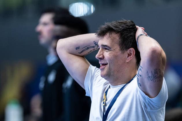 March 12, 2026, Pavilhão Multiusos de Odivelas, Lisbon, Portugal, EHF Champions League 2025 26 Sporting CP vs CS Dinamo Bucuresti Head Coach Ricardo Costa of Sporting CP Copyright: HMBxMedia CarlosxSilva