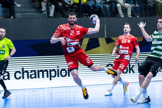 March 12, 2026, Pavilhão Multiusos de Odivelas, Lisbon, Portugal, EHF Champions League 2025 26 Sporting CP vs CS Dinamo Bucuresti Branko Vujovic of CS Dinamo Bucuresti Copyright: HMBxMedia CarlosxSilva