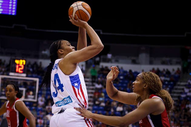 Basketball, Frauen, WM-Quali, USA - Puerto Rico 2026 World Cup Qualifying Tournament - USA Women s national team, Nationalteam v Puerto Rico Imani McGee-Stafford 34 plays during the game at the 2026 FIBA World Cup Qualifying Tournament between USA and Puerto Rico in San Juan, Puerto Rico, on March 12, 2026, at Coliseo Jose Miguel Agrelot. San Juan Puerto Rico  Copyright: xEdgardoxMedinax originalFilename:medinamillan-notitle260312_npc2g.jpg